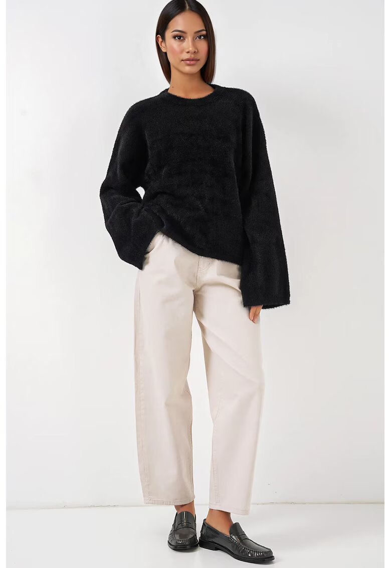 Big Dart Pulover dama - BigDart - Relaxed Fit - tricotaj acrilic - Negru -