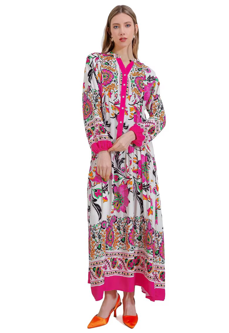 Big Dart Rochie maxi dama HiCCUP - imprimeu - viscoza - multicolor