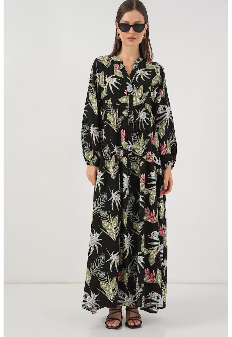 Big Dart Rochie maxi - HiCCUP BDART - inchidere cu nasturi - textil - multicolor