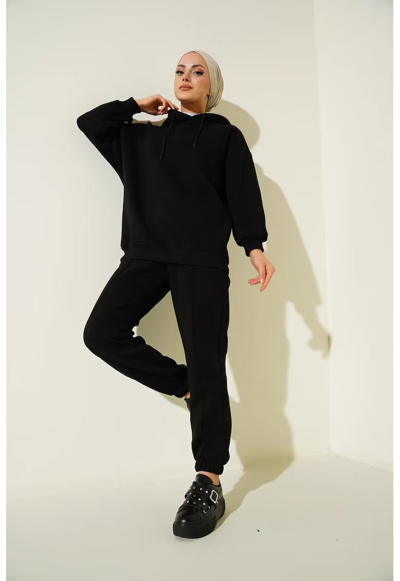 Big Dart Trening BigDart - hanorac cu gluga si pantaloni supradimensionati - poliester/lycra - Negru -