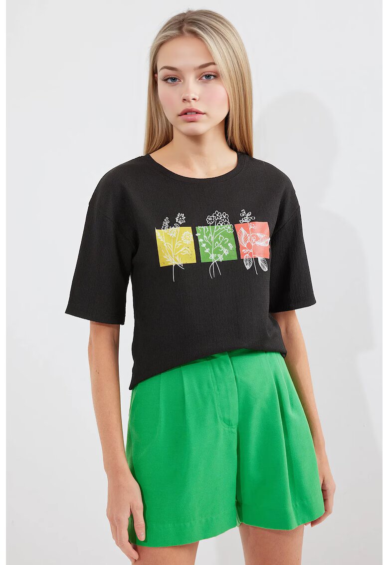 Big Dart Tricou HiCCUP cu imprimeu - Negru