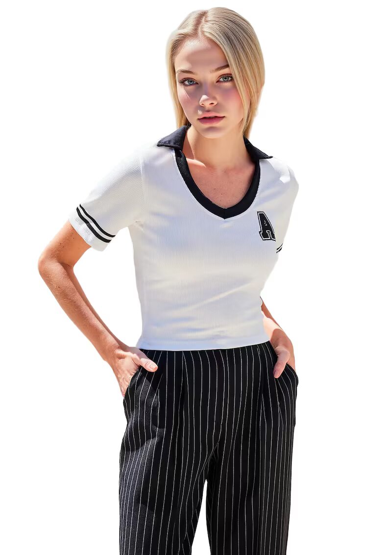 Big Dart Tricou polo - HiCCUP - Poliester/Elastan - Alb