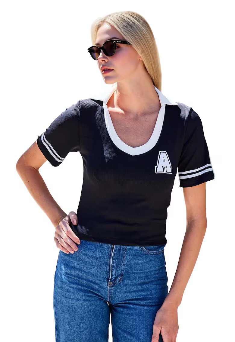 Big Dart Tricou polo - HiCCUP - Tricot - Negru
