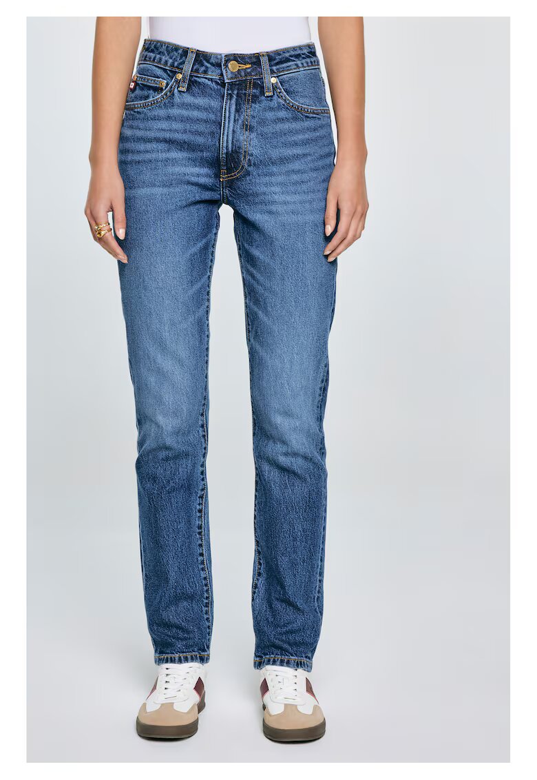 Big Star Blugi regular fit cu talie medie si buzunare - Albastru