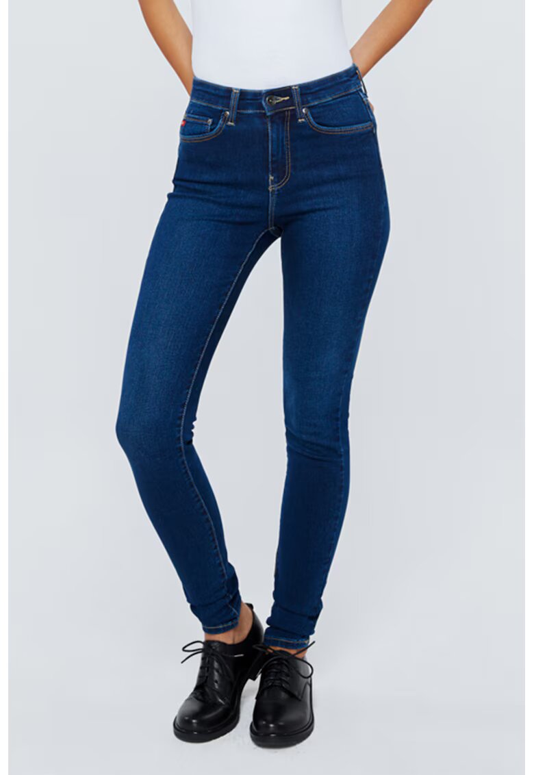 Big Star Blugi skinny cu talie inalta Clara - Bleumarin