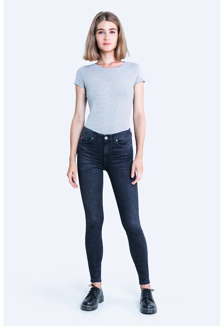 Big Star Blugi skinny cu talie inalta Melinda - Bleumarin