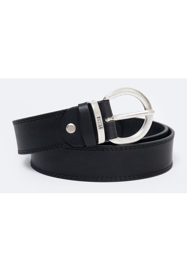 Big Star Curea dama 2118 - piele naturala - neagra - ajustabila - Negru