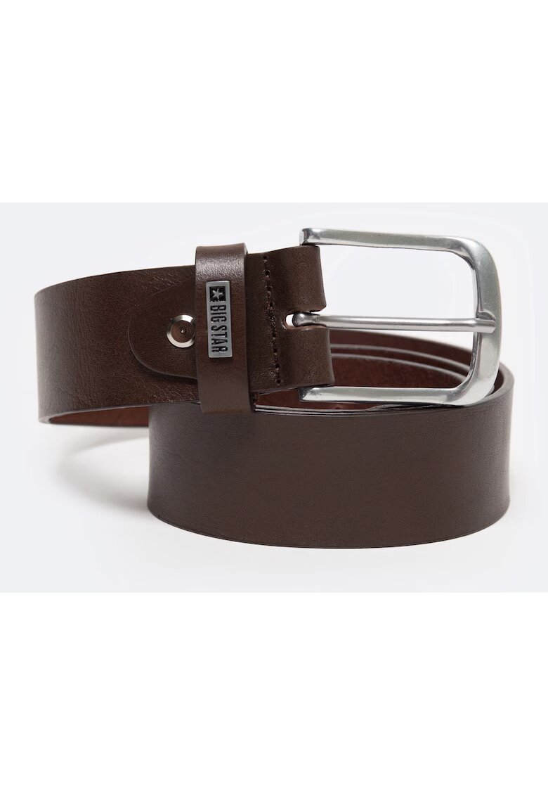 Big Star Curea de piele cu o catarama argintie
