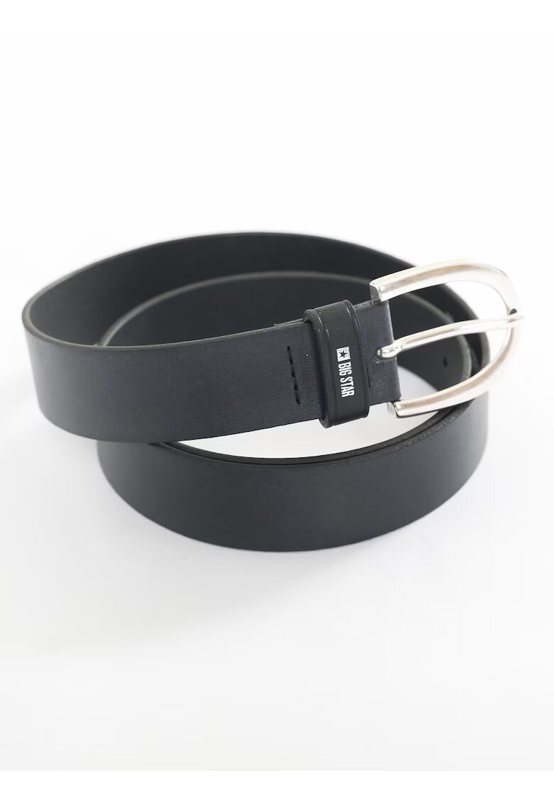 Big Star Curea din piele cu logo discret