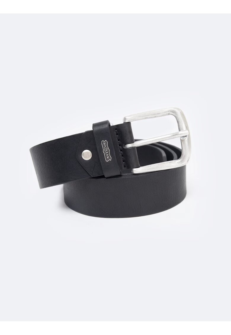 Big Star Curea din piele cu o catarama argintie 906