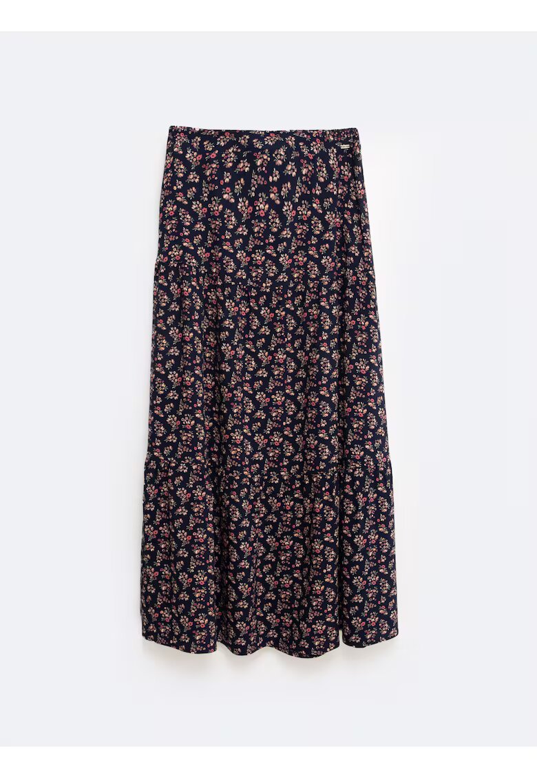 Big Star Fusta midi cu imprimeu floral - Rosu/Negru/Portocaliu