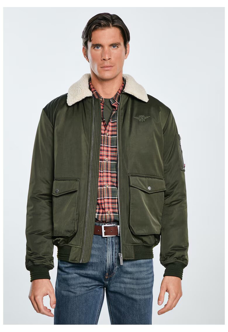 Big Star Geaca bomber cu guler din blana artificiala detasabil Getnew 303