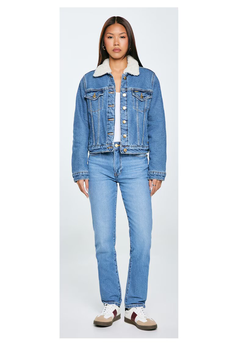 Big Star Geaca din denim cu blana artificiala