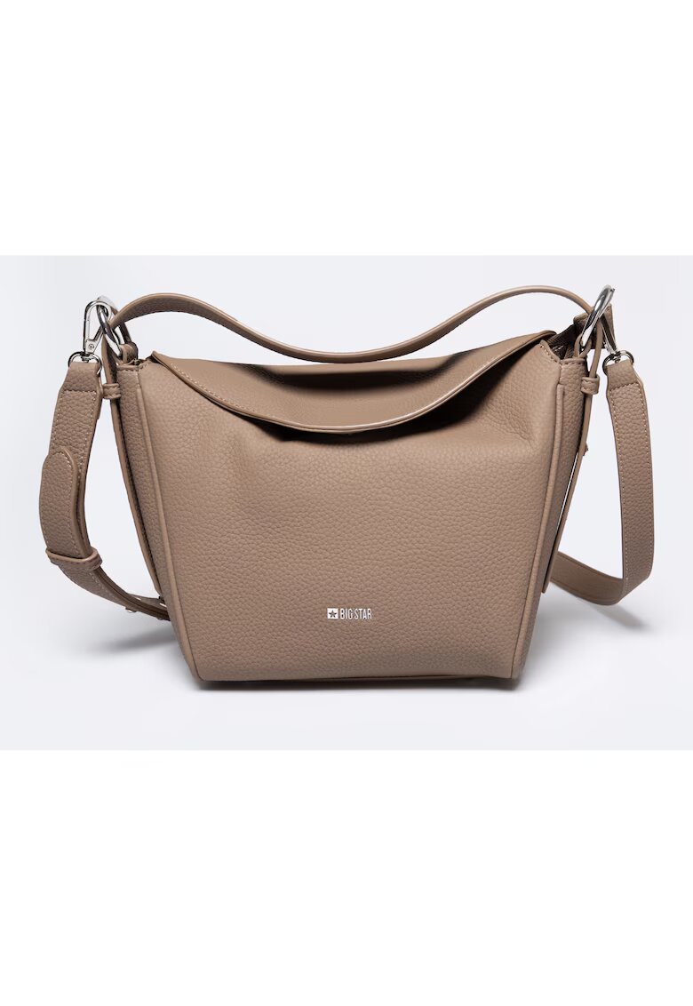 Big Star Geanta de umar din piele ecologica - Maro taupe deschis - 20x19x10