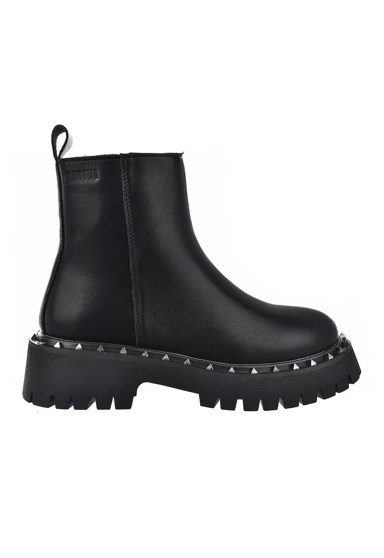 Big Star Ghete de piele cu fermoar - Negru