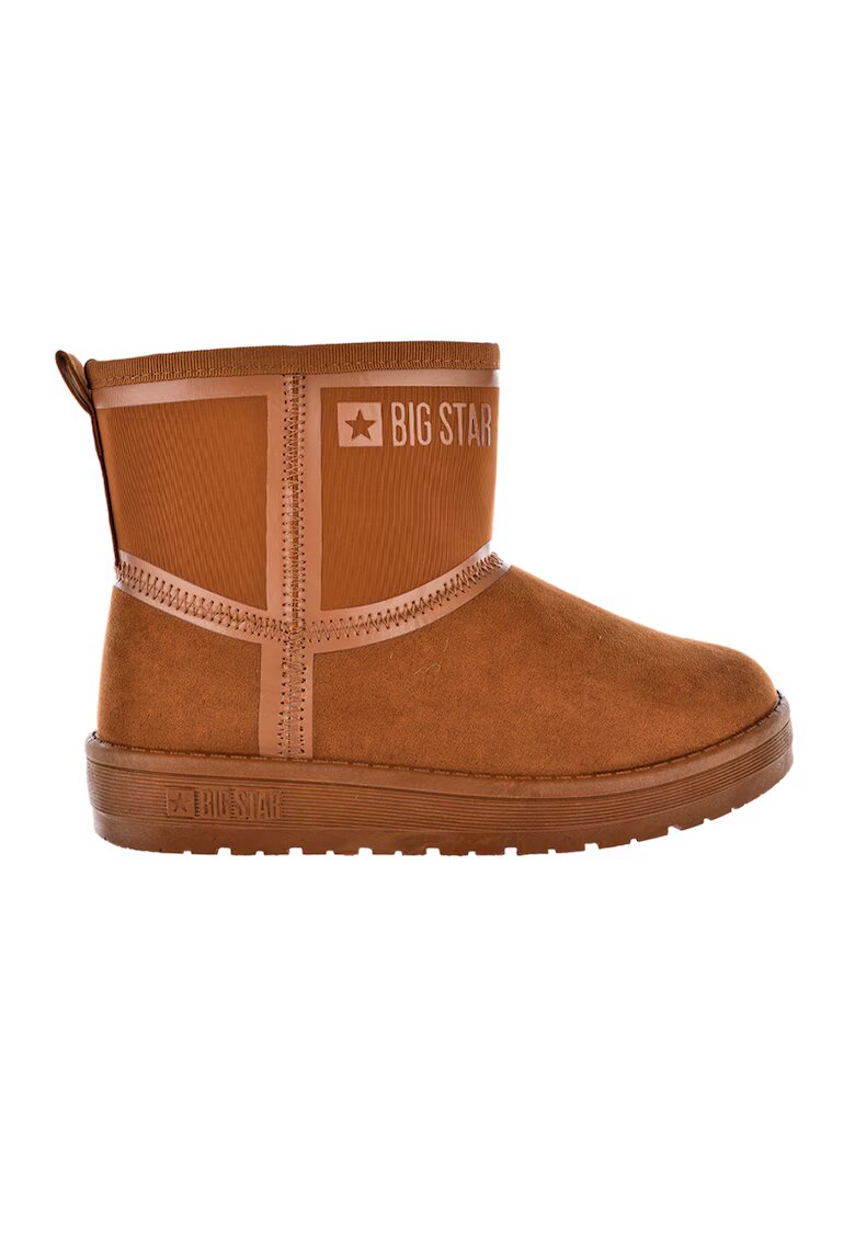 Big Star Ghete de piele intoarsa sintetica fara inchidere - Caramel