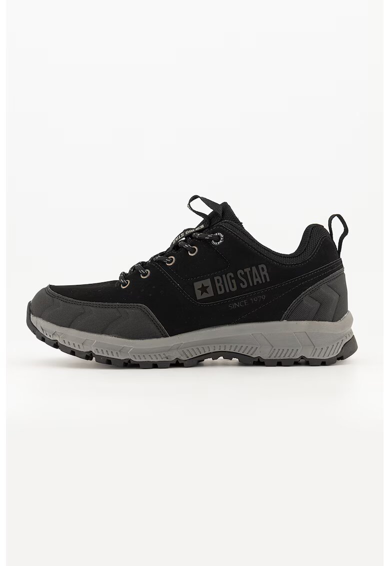 Big Star Ghete din piele ecologica cu imprimeu logo lateral - Negru