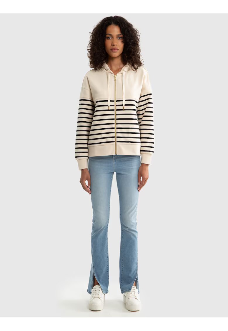 Big Star Hanorac cu fermoar in dungi SELINA ZIP 103