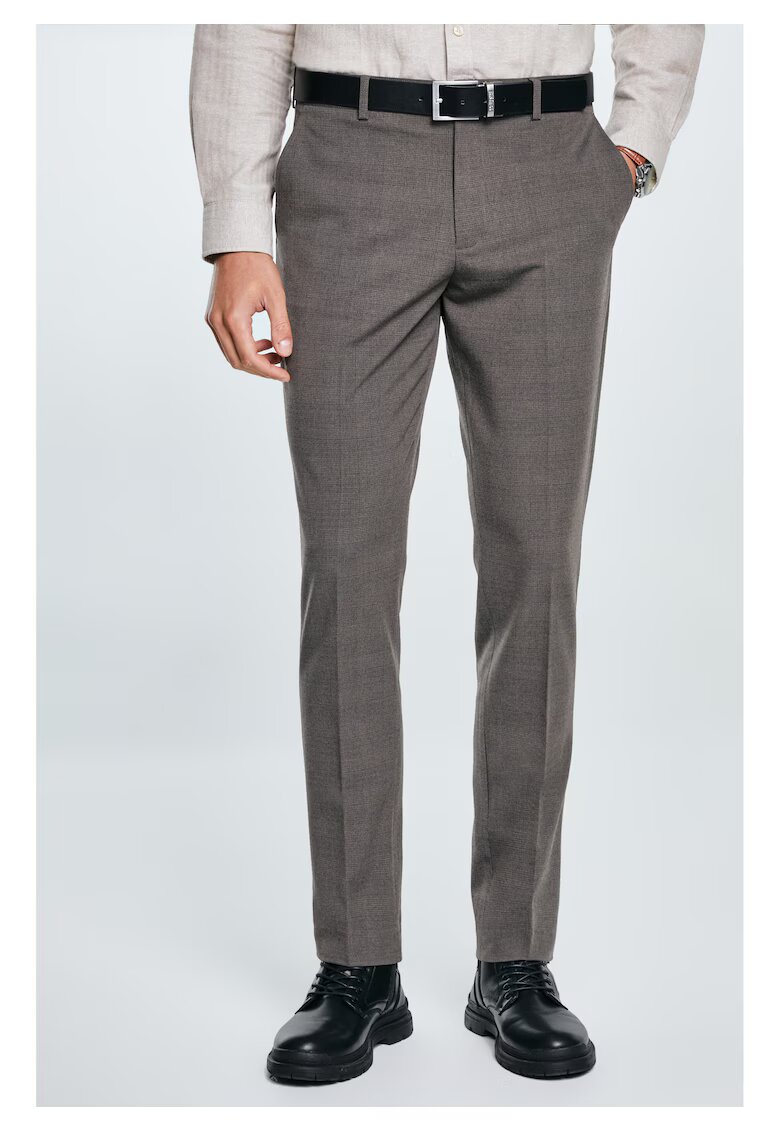 Big Star Pantaloni barbati slim cu pliuri