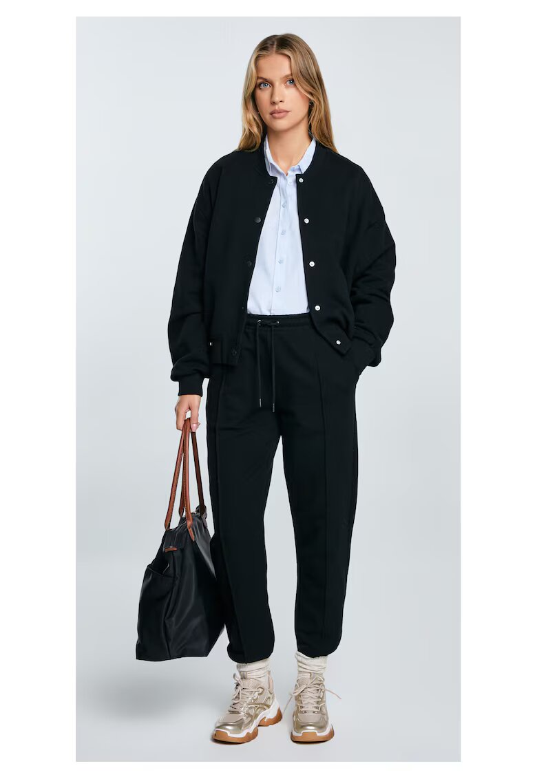 Big Star Pantaloni cu snur de ajustare si pensa
