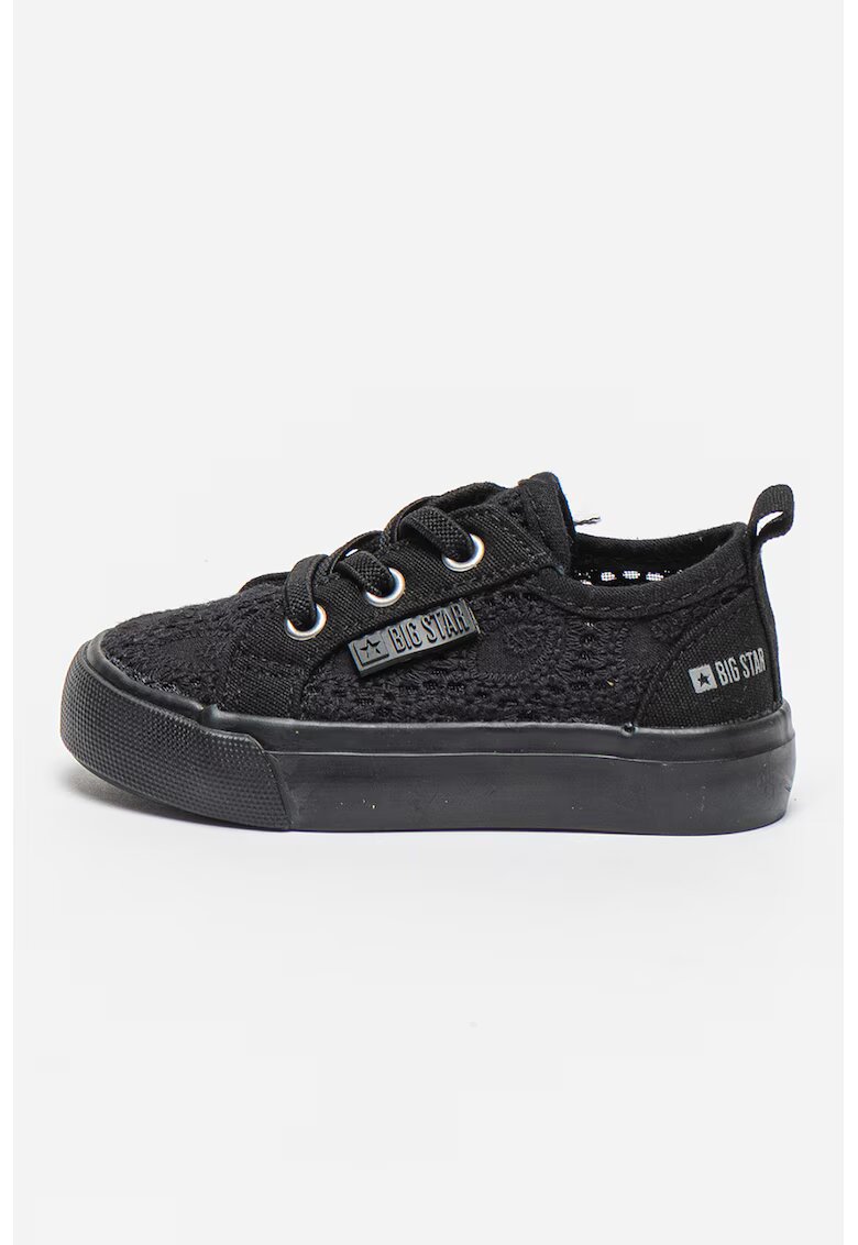 Big Star Pantofi sport cu broderii si decupaje - Negru