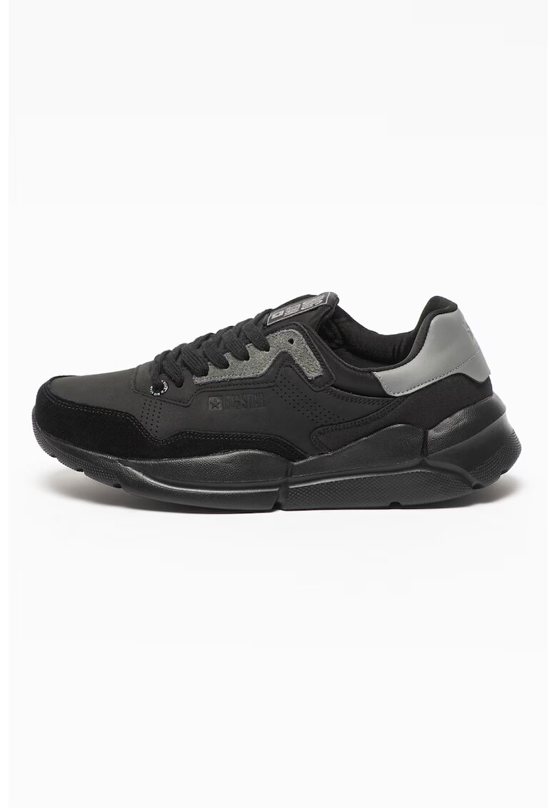 Big Star Pantofi sport cu garnituri de piele intoarsa - Negru