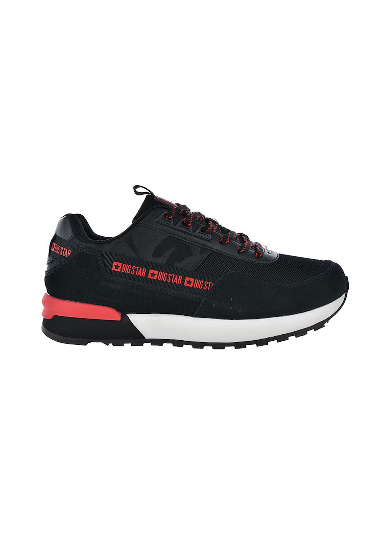 Big Star Pantofi sport cu insertii din piele intoarsa - Negru