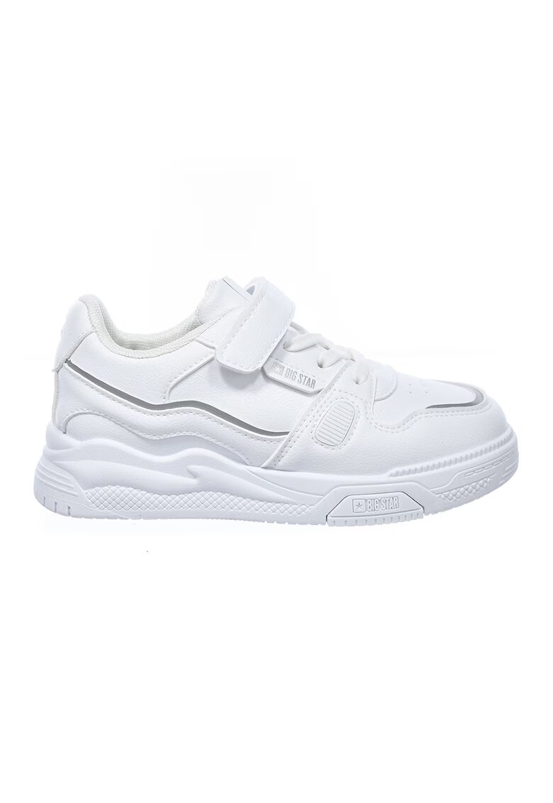 Big Star Pantofi sport de piele ecologica cu banda velcro - Alb