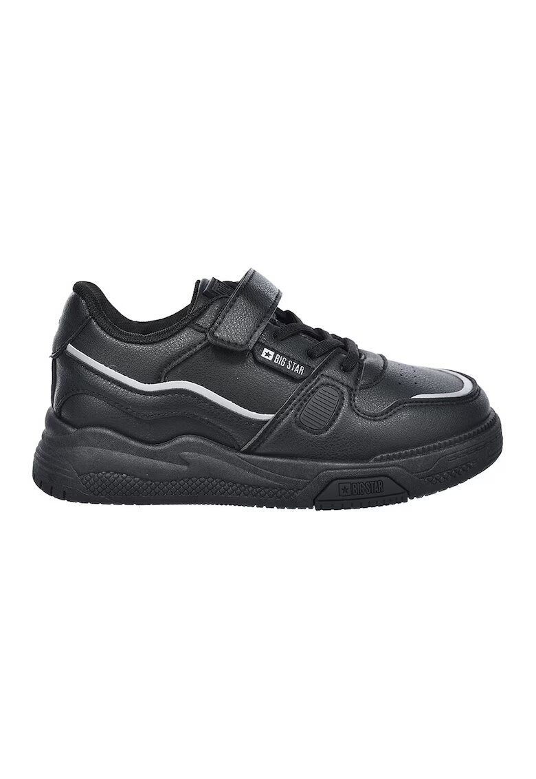 Big Star Pantofi sport de piele ecologica cu velcro - Negru