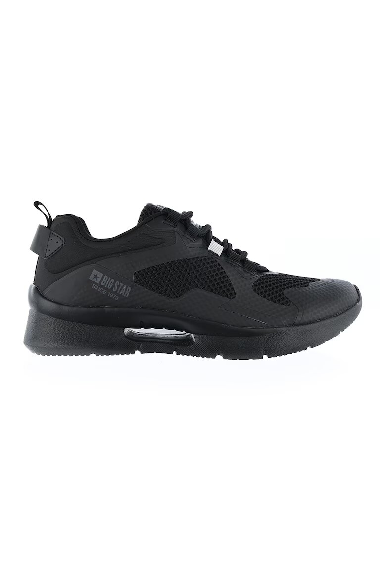 Big Star Pantofi sport de piele ecologica si material textil - Negru