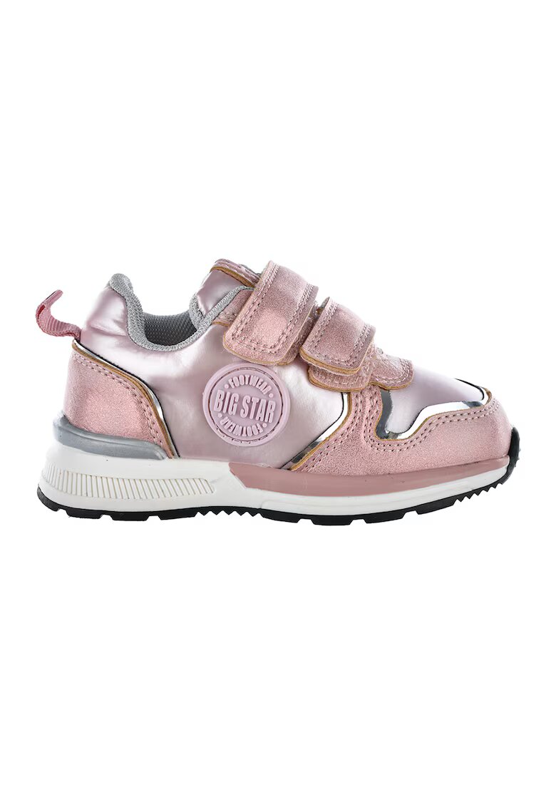 Big Star Pantofi sport din piele ecologica cu inchidere velcro - Roz prafuit