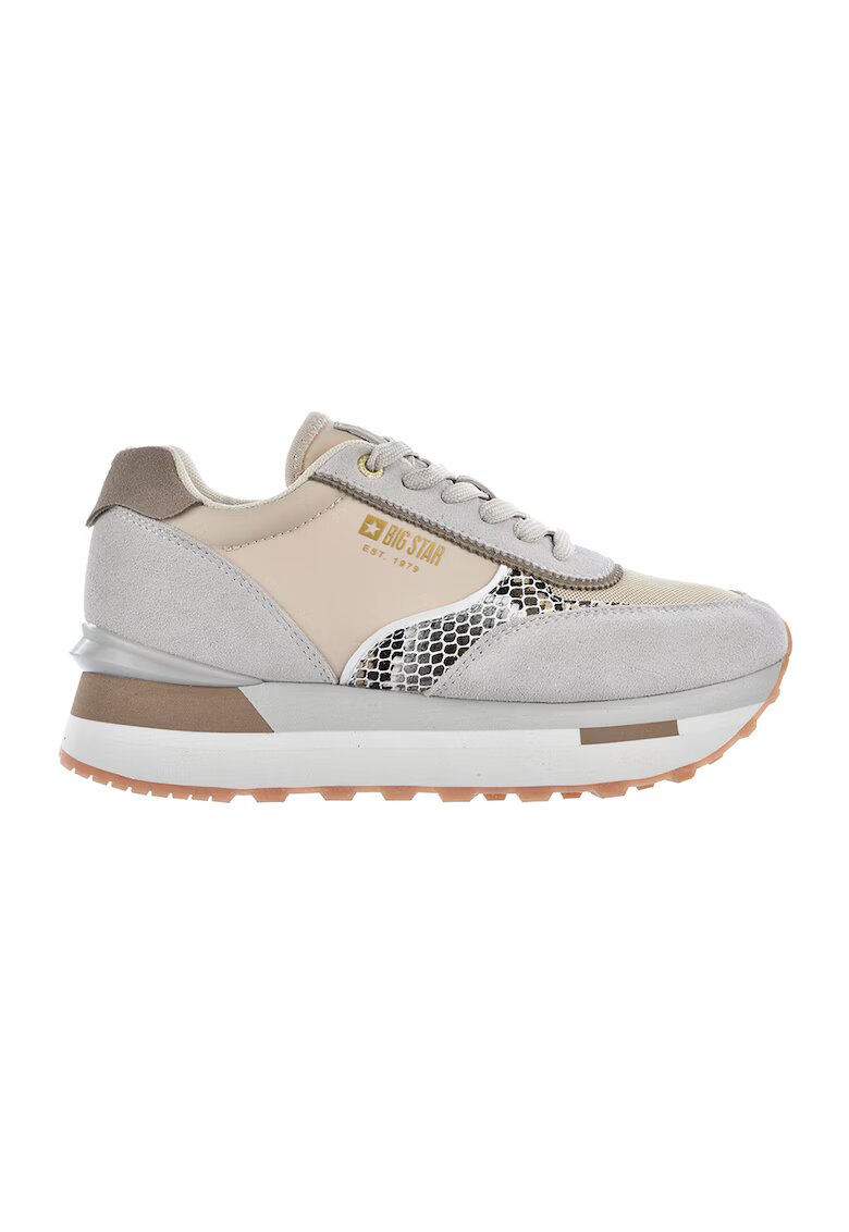 Big Star Pantofi sport flatform colorblock - Grej