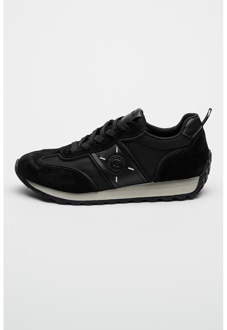 Big Star Pantofi sport low-cut cu detalii de piele intoarsa - Negru/Negru stins