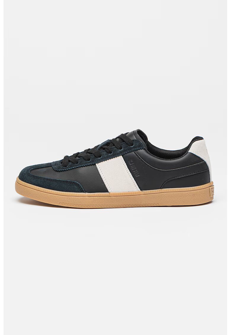 Big Star Pantofi sport low cut cu garnituri din piele intoarsa - Negru/Gri deschis