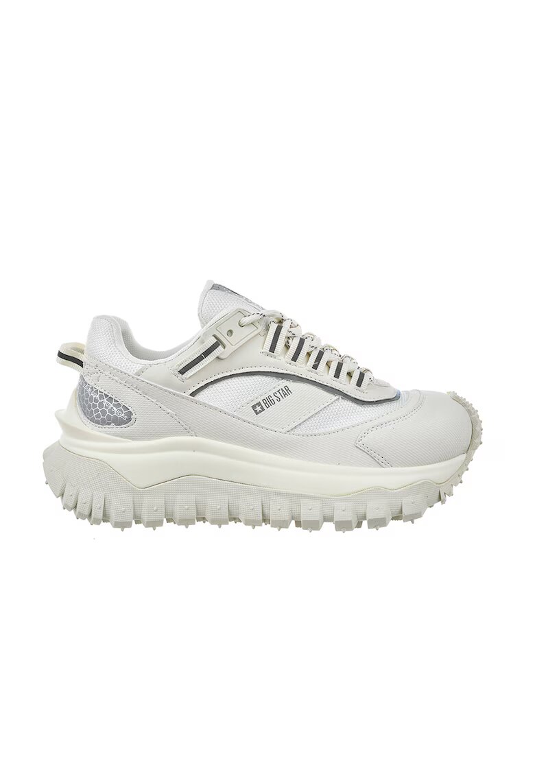 Big Star Pantofi sport wedge cu logo - Alb/Gri deschis
