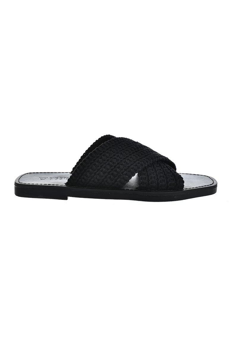 Big Star Papuci cu aspect tesut - Negru