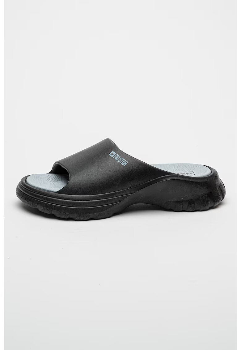 Big Star Papuci cu logo - Negru/Albastru lavanda
