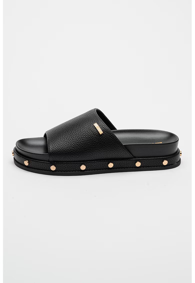 Big Star Papuci de piele ecologica cu nituri - Negru