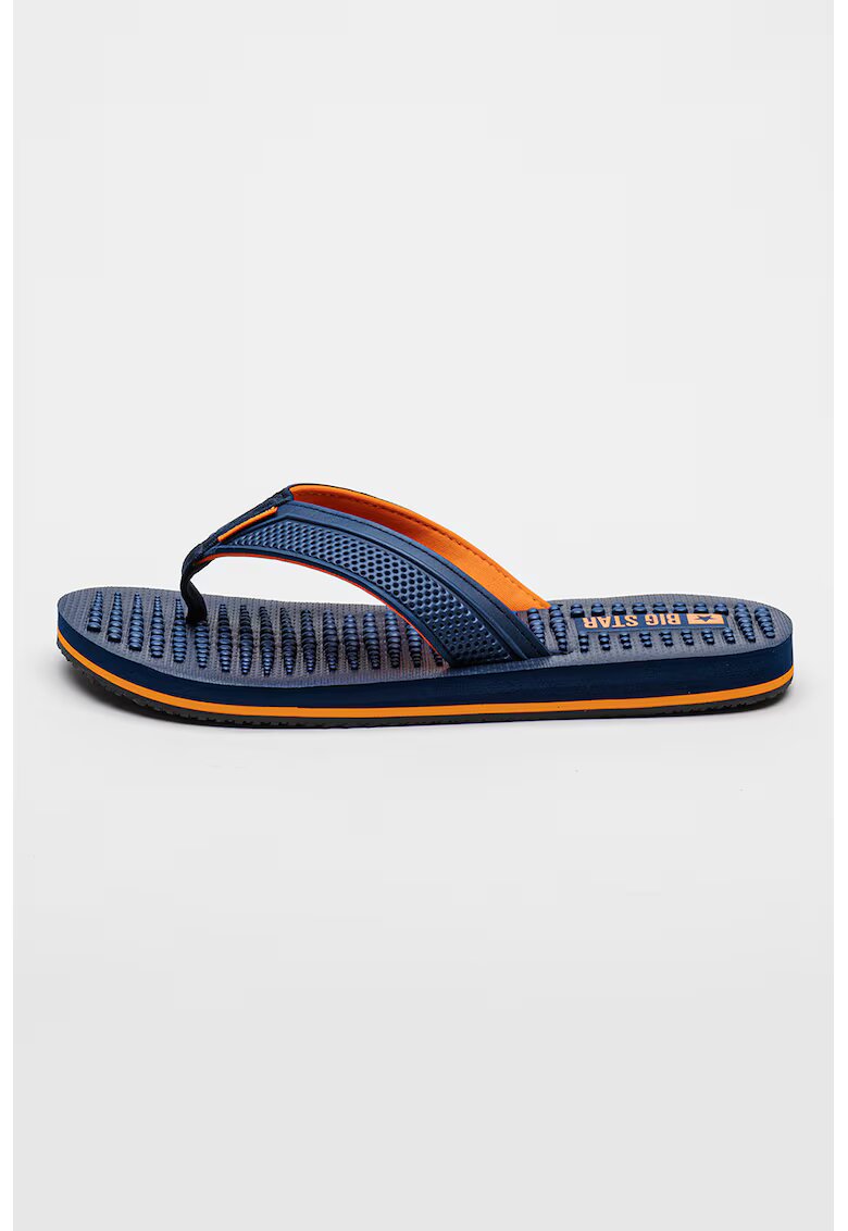 Big Star Papuci flip-flop texturati - Portocaliu mandarina/Bleumarin