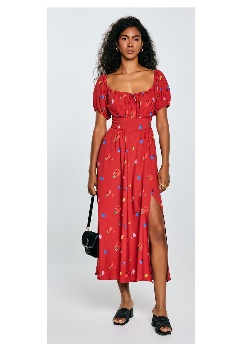 Big Star Rochie cu slit lateral si imprimeu floral Roksi