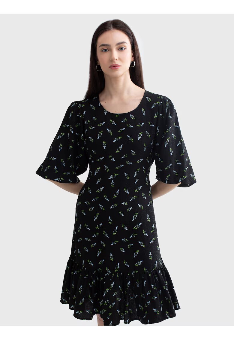 Big Star Rochie evazata cu imprimeu floral Bryana - Negru