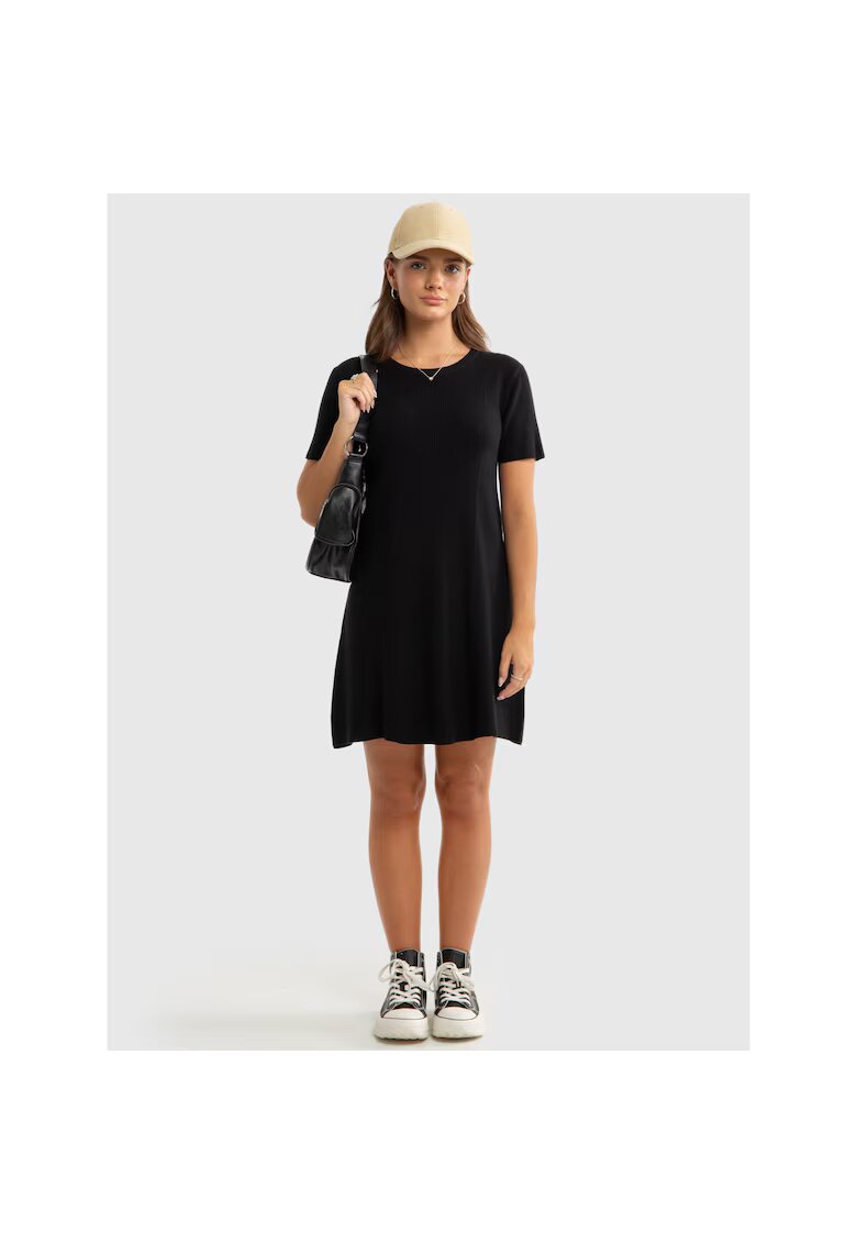 Big Star Rochie mini tip tricou Maxinara - Negru
