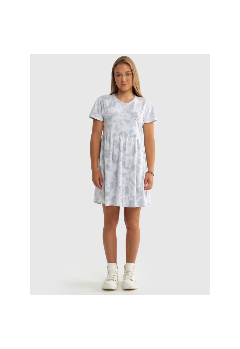 Big Star Rochie tip tricou cu imprimeu tie-dye - Alb