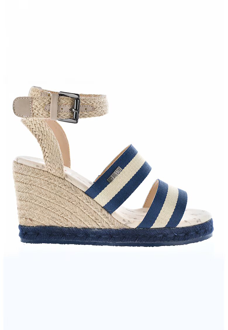 Big Star Sandale-espadrile din material textil - Bej/Bleumarin