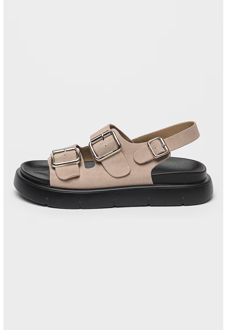 Big Star Sandale slingback de piele intoarsa - Roz pal