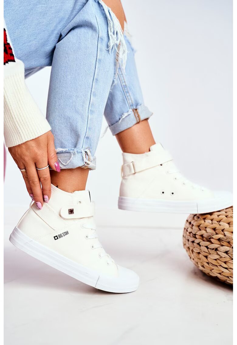 Big Star Shoes Tenisi dama din textil - - Alb