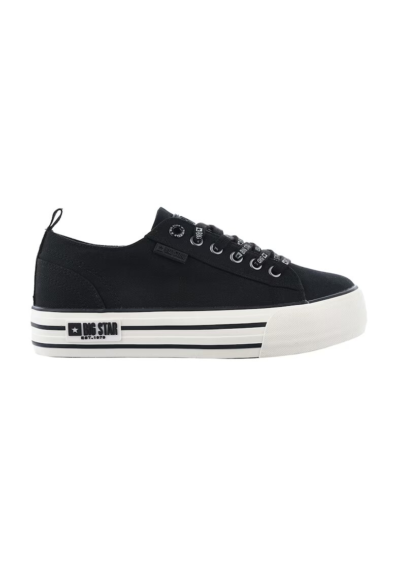 Big Star Tenisi flatform de panza - Negru