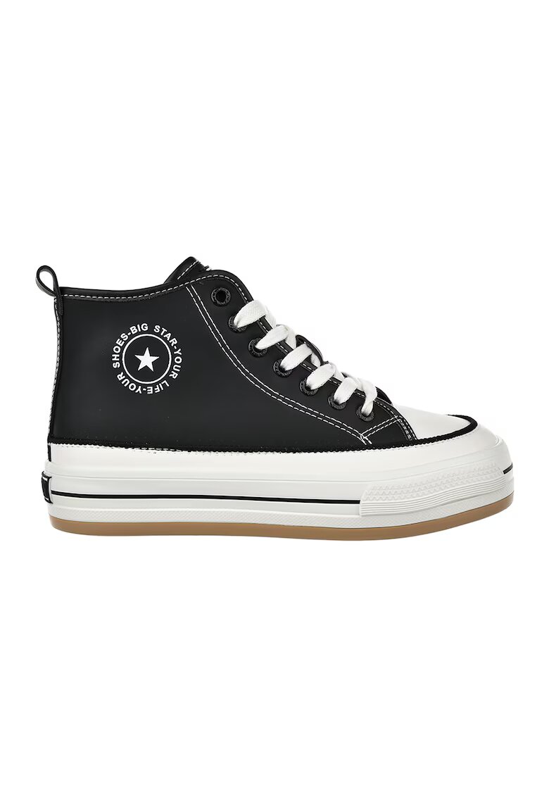 Big Star Tenisi medii cu logo - Negru