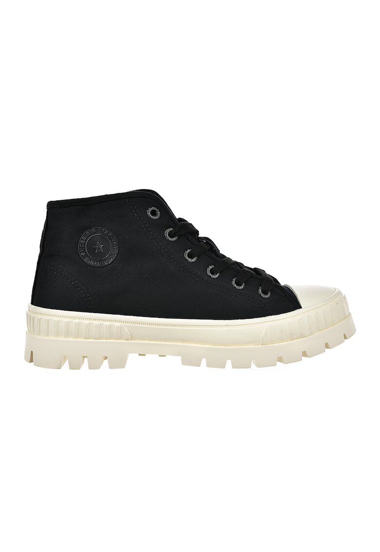 Big Star Tenisi medii cu logo - Negru