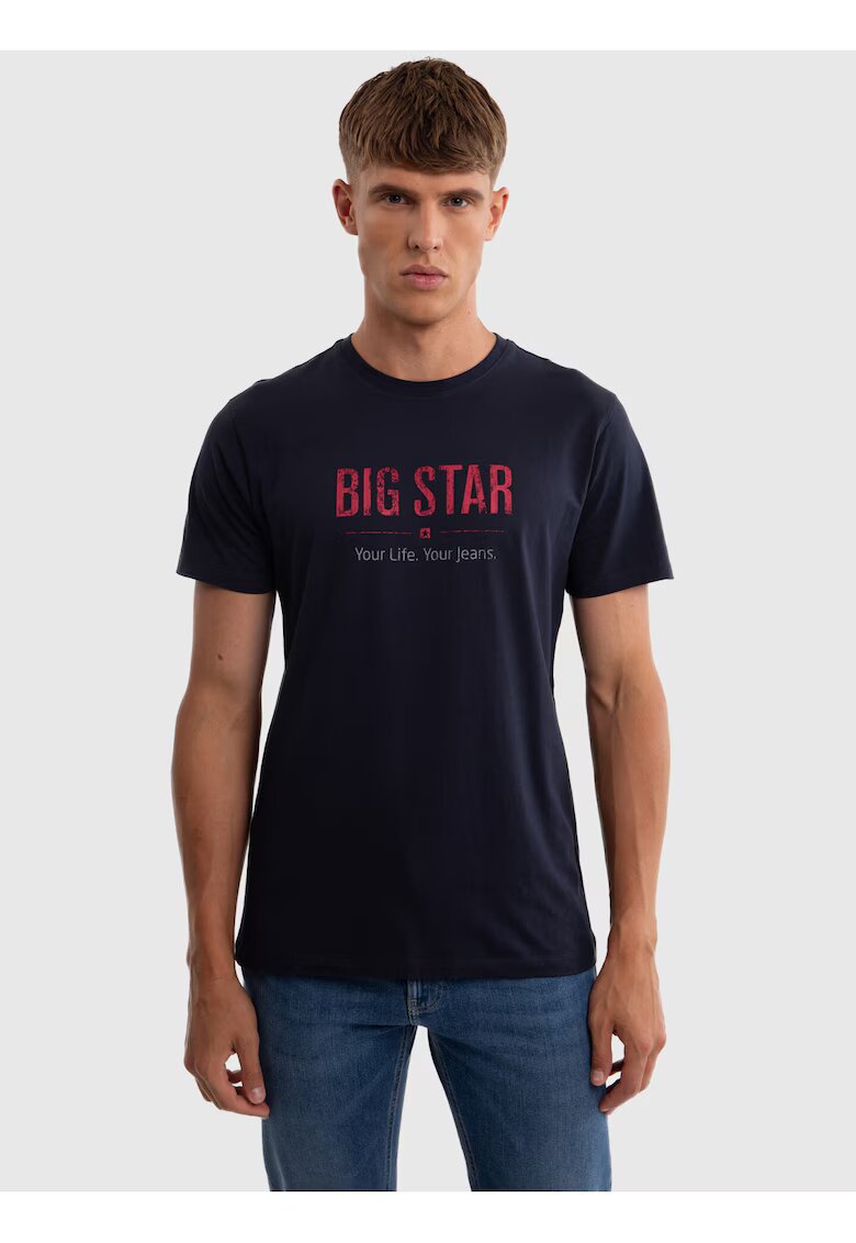 Big Star Tricou cu decolteu la baza gatului